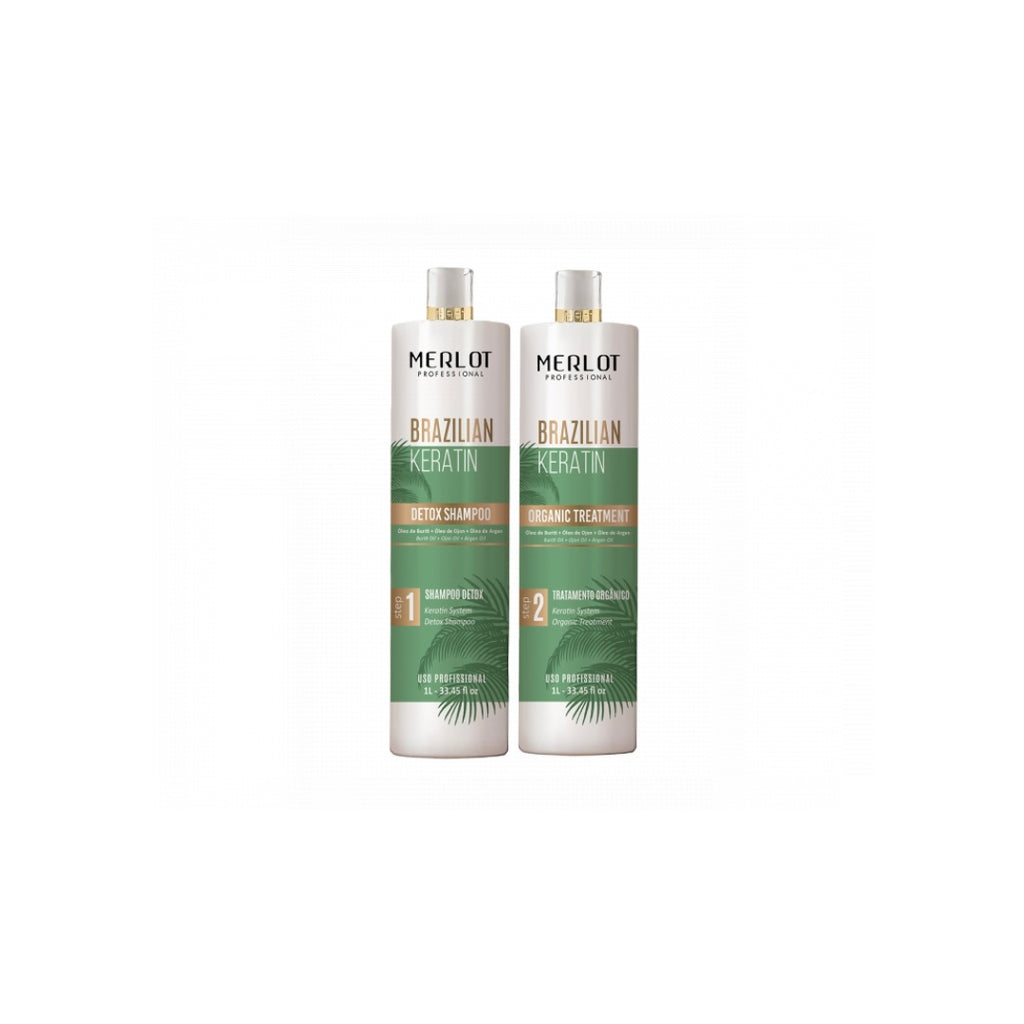 MERLOT KERATINE ORGANIC TREATMENT SET STEP 1+STEP 2-1LTR